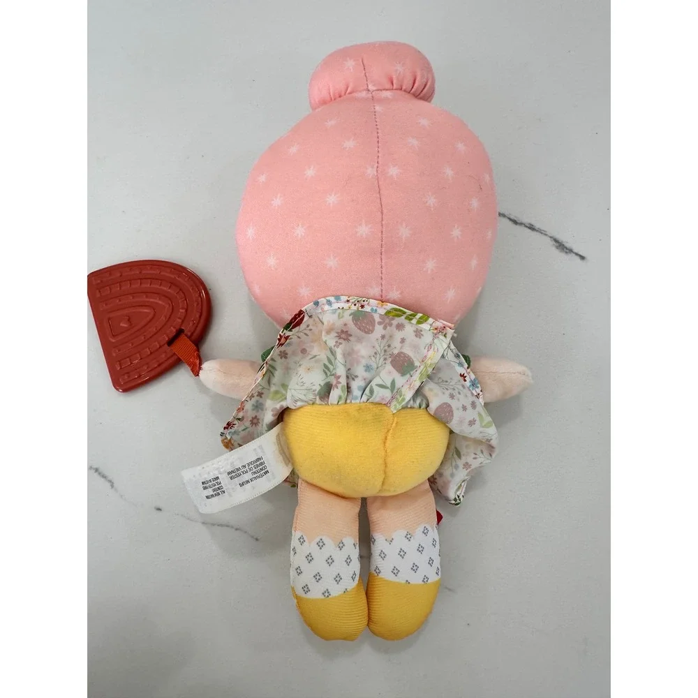 Fisher-Price My First Doll Plush‎ Baby Toy Floral Skirt Red Teether